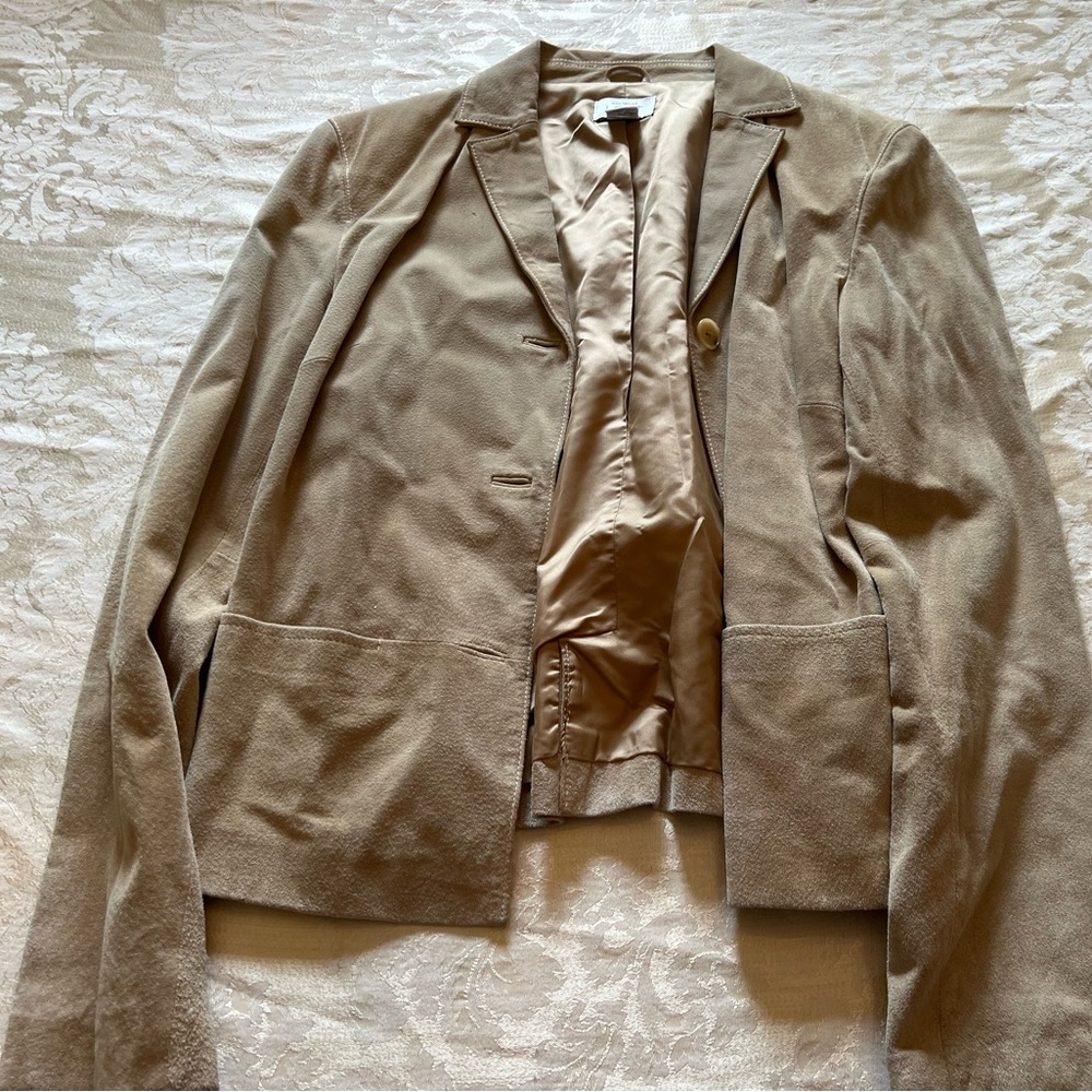Women’s LOFT Beige Suede Blazer